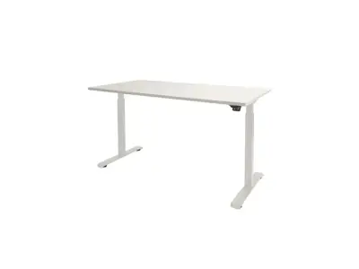 Dextro Basic Zit-sta Bureau Elektrisch 140x80 Krijtwit 25mm Wit bij DiscountOffice.nl