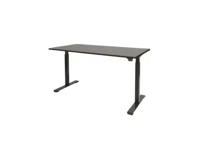 Dextro Basic Zit-sta Bureau Elektrisch 160x80 Logan Eiken 25mm Zwart bij DiscountOffice.nl