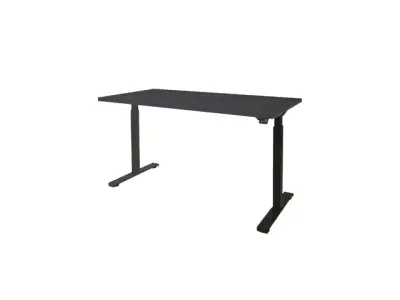 Dextro Basic Zit-sta Bureau Elektrisch 180x80 houtprint schaduw zwart bij DiscountOffice.nl