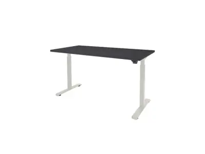 Dextro Basic Zit-sta Bureau Elektrisch 180x90 houtprint schaduw wit bij DiscountOffice.nl
