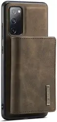 DG Ming Samsung Galaxy S20 FE Hoesje met Magnetische Kaarthouder Bruin bij GSMpunt