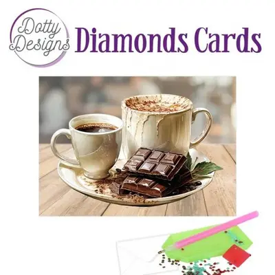 Diamond Painting Kaart Coffee Moments 2 bij Art en Hobby