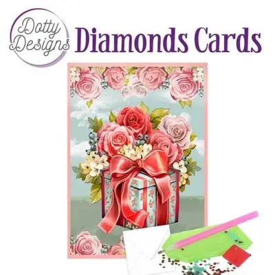 Diamond Painting Kaart Roses and Gift bij Art en Hobby