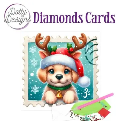 Diamond Painting Kaart Santa Paws bij Art en Hobby