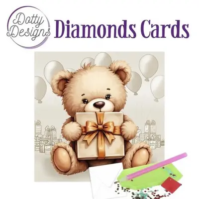 Diamond Painting Kaart Teddy 1 bij Art en Hobby