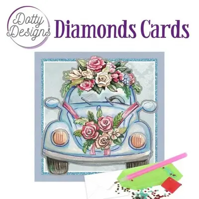 Diamond Painting Kaart Wedding Car bij Art en Hobby