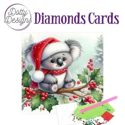 Diamond Painting Kerstkaart Christmas Koala bij Art en Hobby