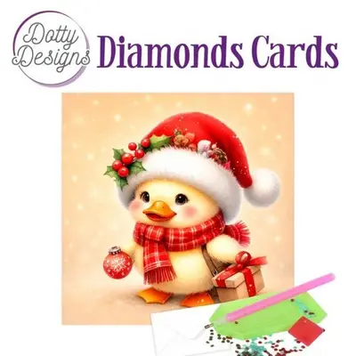 Diamond Painting Kerstkaart Ducky Christmas bij Art en Hobby