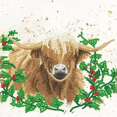 Diamond Painting Kerstkaart Logan 18 x 18 cm bij Art en Hobby