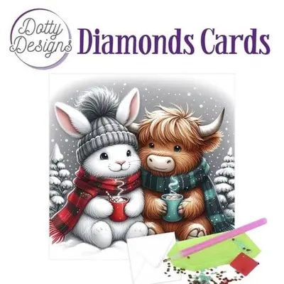 Diamond Painting Kerstkaart Winter Friends bij Art en Hobby