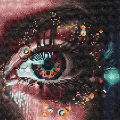 Diamond painting kit - 30x30 cm - oog bij Pipoos