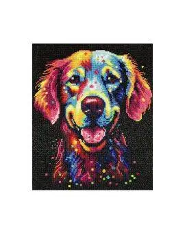 Diamond painting kit - 33x40 cm - hond lichtgevend bij Pipoos