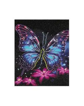 Diamond painting kit - 33x40 cm - vlinder lichtgevend bij Pipoos