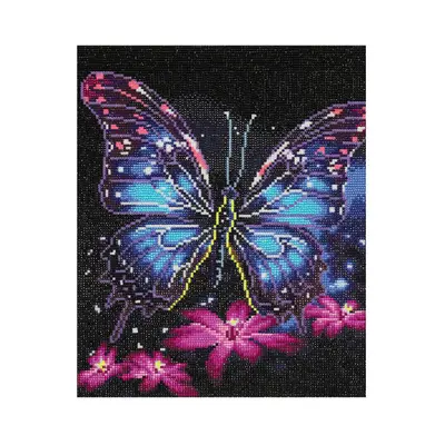 Diamond painting kit - 33x40 cm - vlinder lichtgevend bij Pipoos