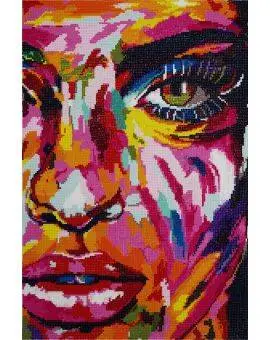 Diamond painting kit - 40x60 cm - kleurrijk gezicht bij Pipoos