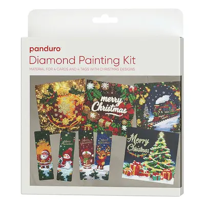 Diamond painting kit - kerstkaarten & cadeaulabels bij Pipoos