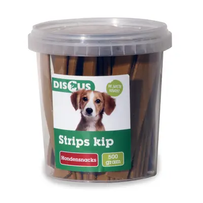 Discus Hondensnacks Strips Kip 500gr bij Discus