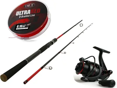 DLT Goliath Allround-Spinhengel-Set 2,40 m – 10–40 g – hengel -Set – Hengel + Molen en gevlochten lijn bij Raven Hengelsport
