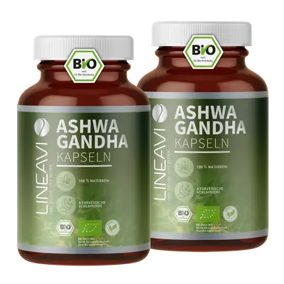 Doppelpack: Ashwagandha Kapseln bio (2x150 Kapseln) bij Bodylab