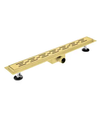 Douchegoot Aloni Geborsteld goud 80x7cm compleet bij Sani4Comfort