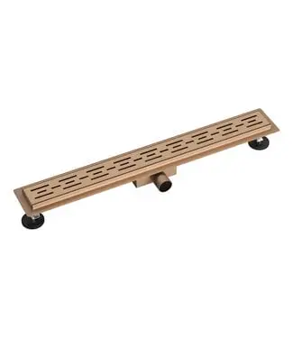 Douchegoot Aloni Geborsteld koper 80x7cm compleet bij Sani4Comfort