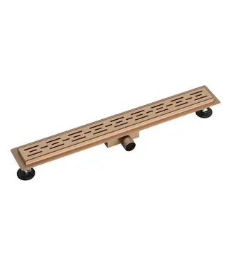 Douchegoot Aloni Geborsteld koper 90x7cm compleet bij Sani4Comfort