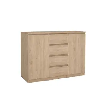 Dressoir Luna Eiken - 121x91x50 cm bij Woonexpress