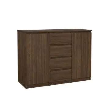 Dressoir Luna Walnootbruin - 121x91x50 cm bij Woonexpress