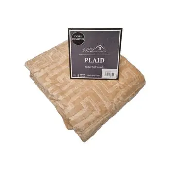 Dubbeldikke Plaid Cappuccino bij Fine2Sleep