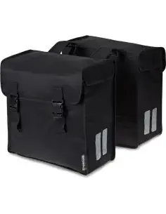 Dubbele fietstas Basil Mara XL 35 liter 35 x 15 x 32 cm - zwart bij Fietsonderdeel.com