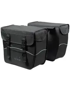 Dubbele fietstas Greenlands 34 liter 35 x 31 x 16 cm (2x) - zwart bij Fietsonderdeel.com