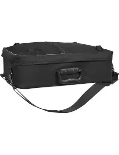 Dubbele fietstas Greenlands Touring 600D polyester 25 liter 35 x 47 x 15 cm - zwart met reflectie bij Fietsonderdeel.com