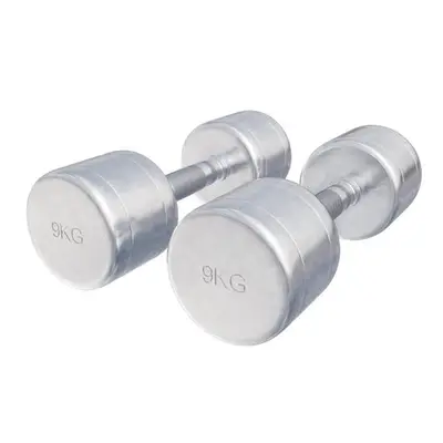 Dumbbellset 18 kg chroom - 2 x 9 kg bij Gorilla Sports