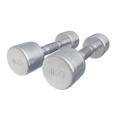 Dumbbellset 8 kg chroom - 2 x 4 kg bij Gorilla Sports