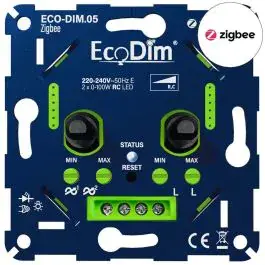 EcoDim.05 LED Dimmer Zigbee DUO 0-100W (RC) bij Lampdirect