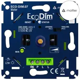 EcoDim.07 LED Dimmer Matter Druk/Draai 0-250W (RLC) bij Lampdirect