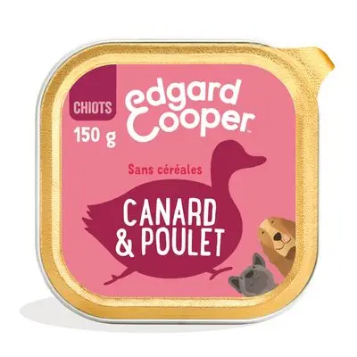 Edgard & Cooper Hond Puppy Eend en Kip Graanvrij 150 g Eend & Kip bij Zooplus