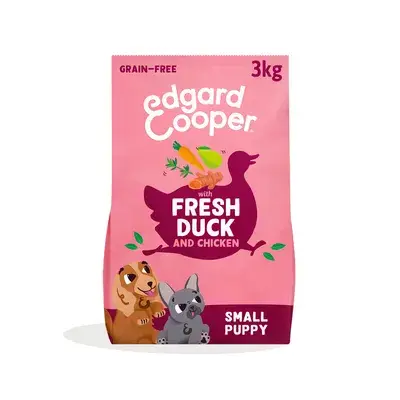 Edgard & Cooper Kleine Puppy Eend & Kip graanvrij 3 kg bij Zooplus