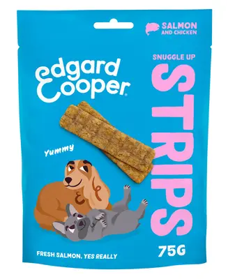 Edgard en Cooper Strips Adult - Hondensnack - 75 Gram - kip, zalm bij Welkoop