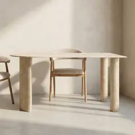 Eettafel met een keramiek blad bij LUMZ