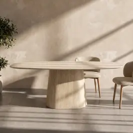 Eettafel met ovale blad bij LUMZ