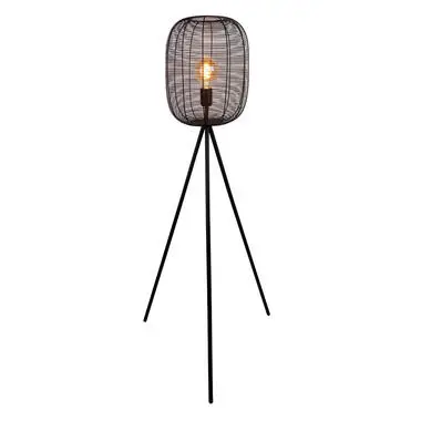 EGLO Derwen Vloerlamp - E27 - Metaal - Zwart bij Leen Bakker