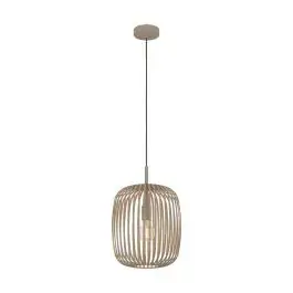 Eglo Hanglamp Romazzina Staal Beige | Geschikt voor 1x E27 bij Lampdirect