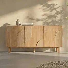 Eiken dressoir met 3D vormen bij LUMZ