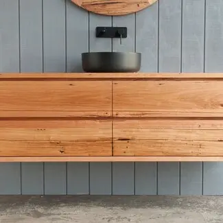 Eiken hout badmeubel 140cm bij Sanitear