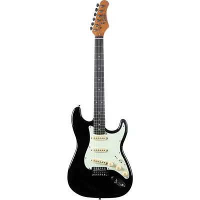 EKO ST300 ST-Style Elektrische Gitaar Black bij VDS Instrumenten
