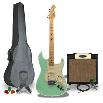 Elektrische gitaar starterset L.A. Groen bij Music All In