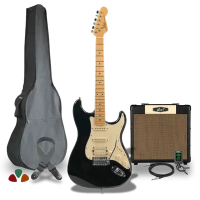 Elektrische gitaar starterset L.A. Zwart bij Music All In