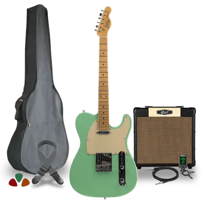 Elektrische gitaar starterset Texas Groen bij Music All In