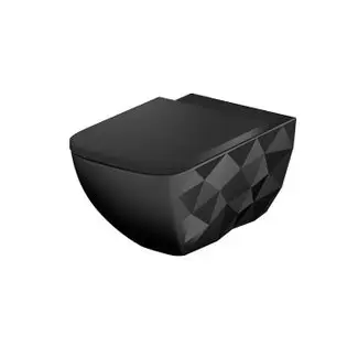 Elemento hangtoilet zwart mat bij Sanitear